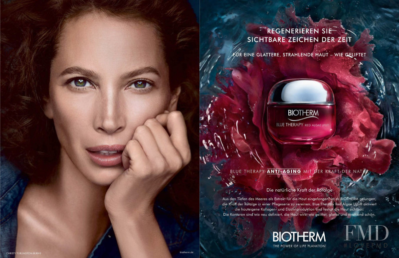 Christy Turlington featured in  the Biotherm advertisement for Autumn/Winter 2019