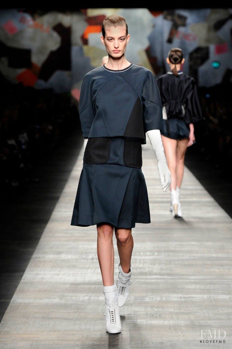 Elodia Prieto featured in  the Fendi fashion show for Autumn/Winter 2014