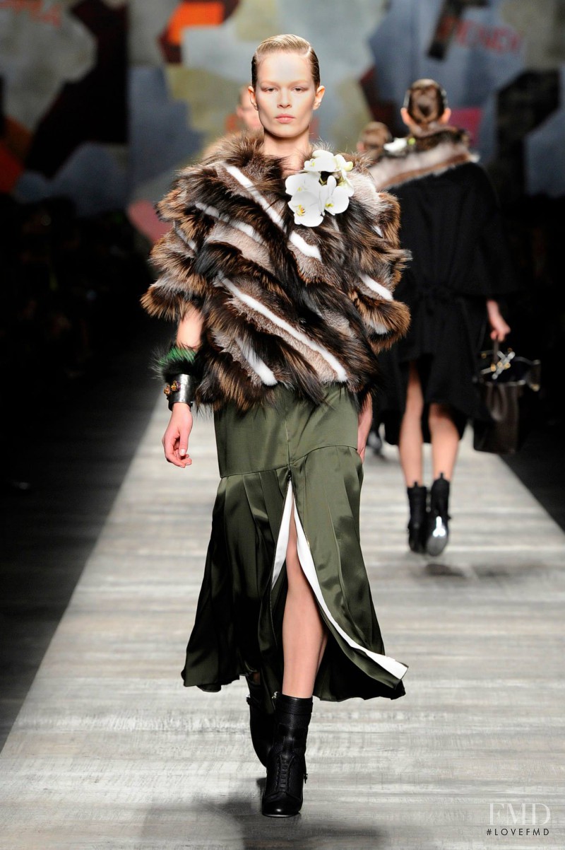 Anna Ewers featured in  the Fendi fashion show for Autumn/Winter 2014