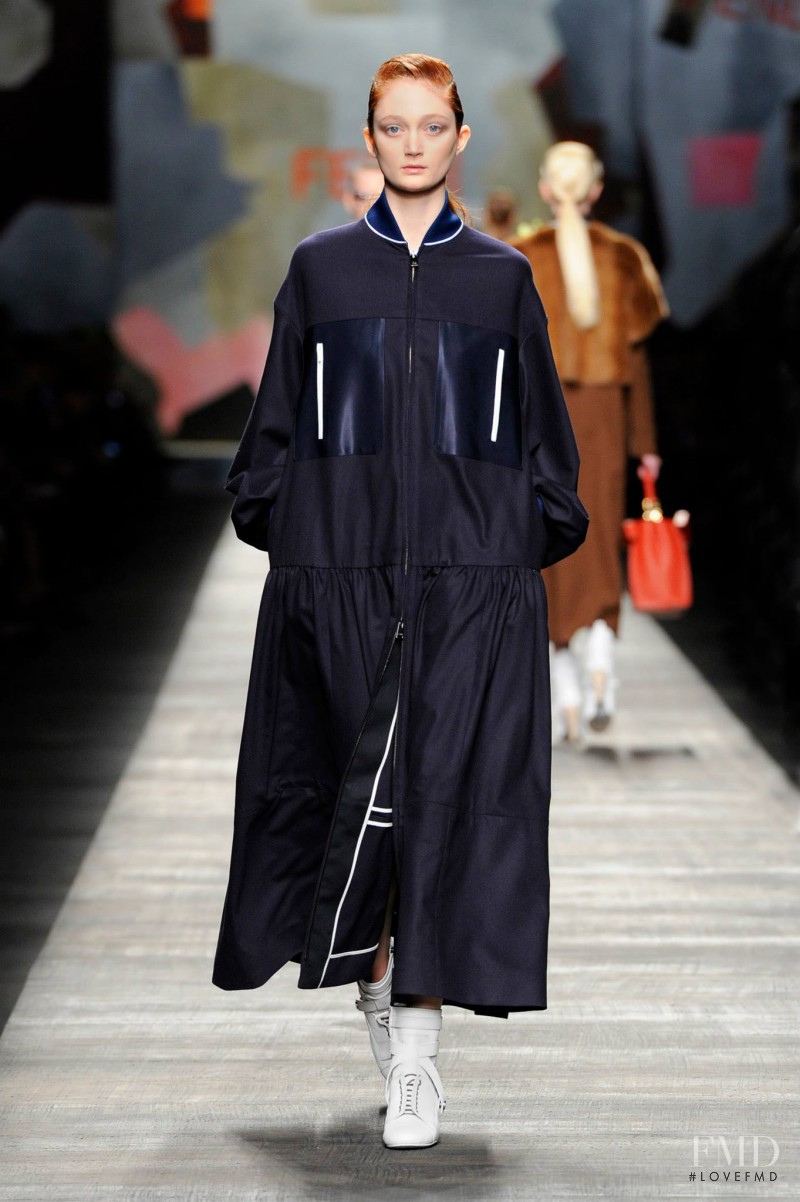 Sophie Touchet featured in  the Fendi fashion show for Autumn/Winter 2014