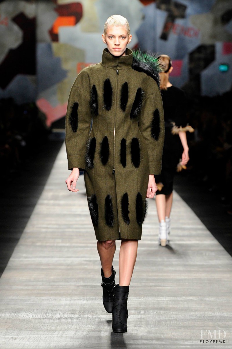 Devon Windsor featured in  the Fendi fashion show for Autumn/Winter 2014