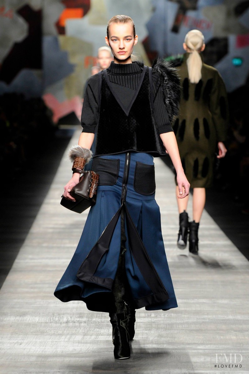 Maartje Verhoef featured in  the Fendi fashion show for Autumn/Winter 2014