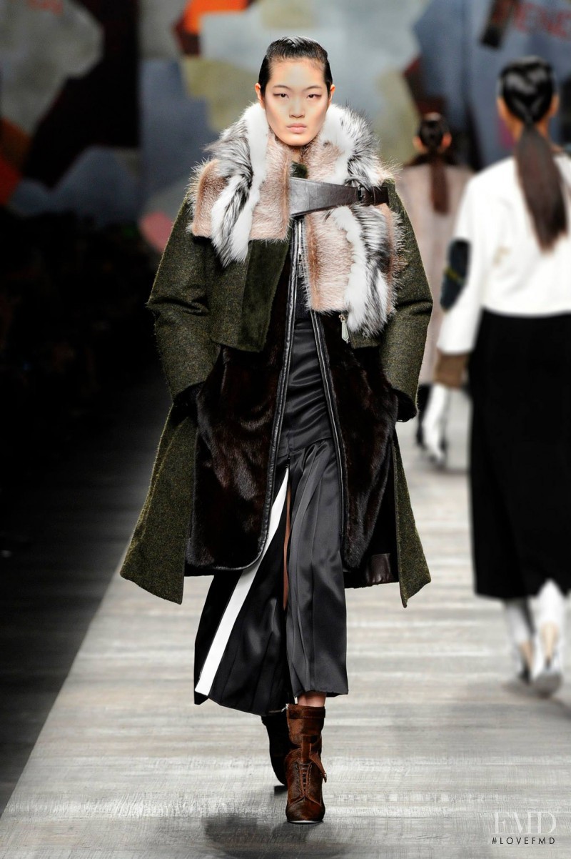 Chiharu Okunugi featured in  the Fendi fashion show for Autumn/Winter 2014