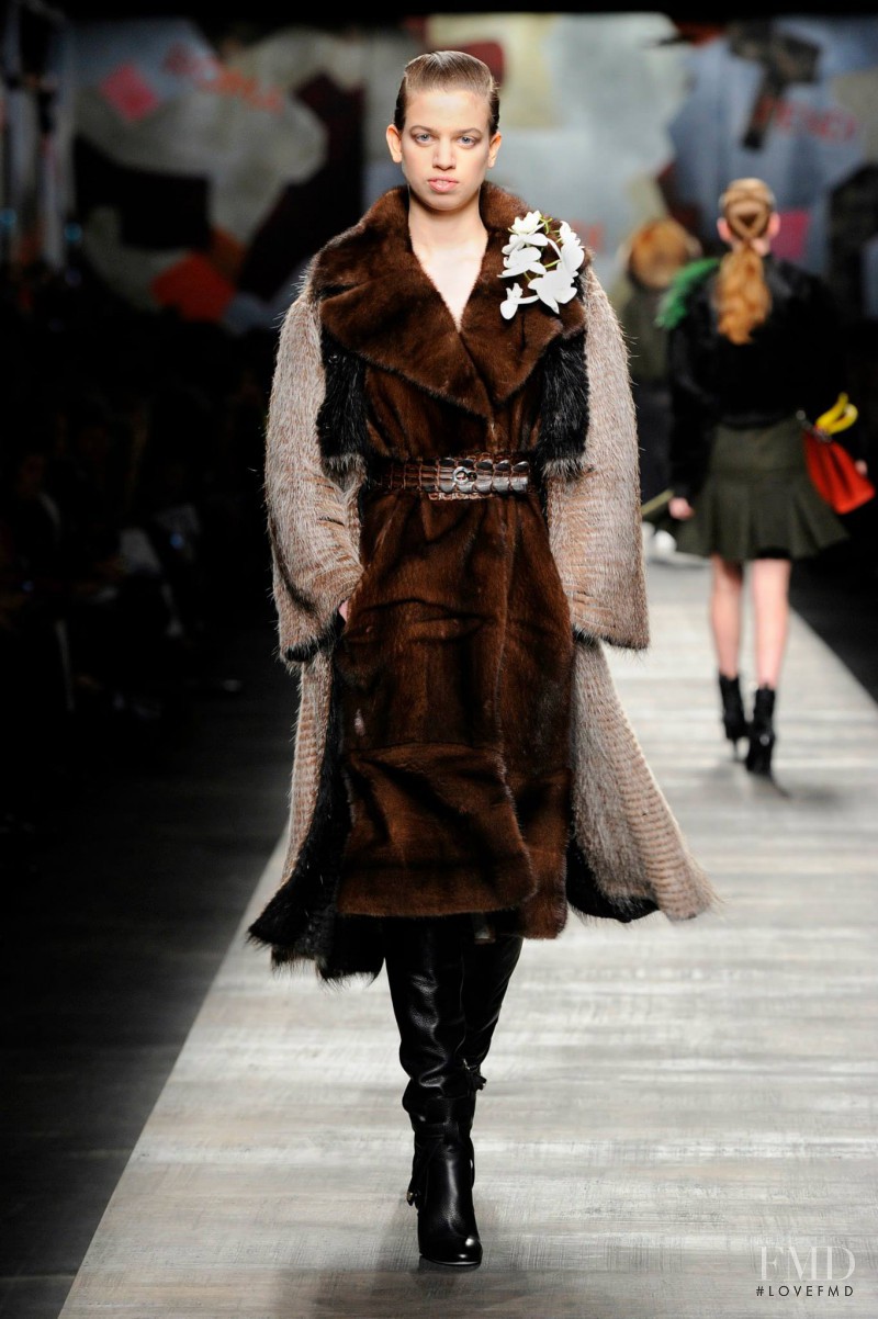 Lily McMenamy featured in  the Fendi fashion show for Autumn/Winter 2014