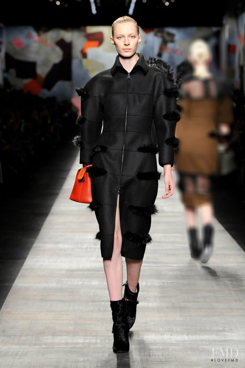 Julia Nobis featured in  the Fendi fashion show for Autumn/Winter 2014