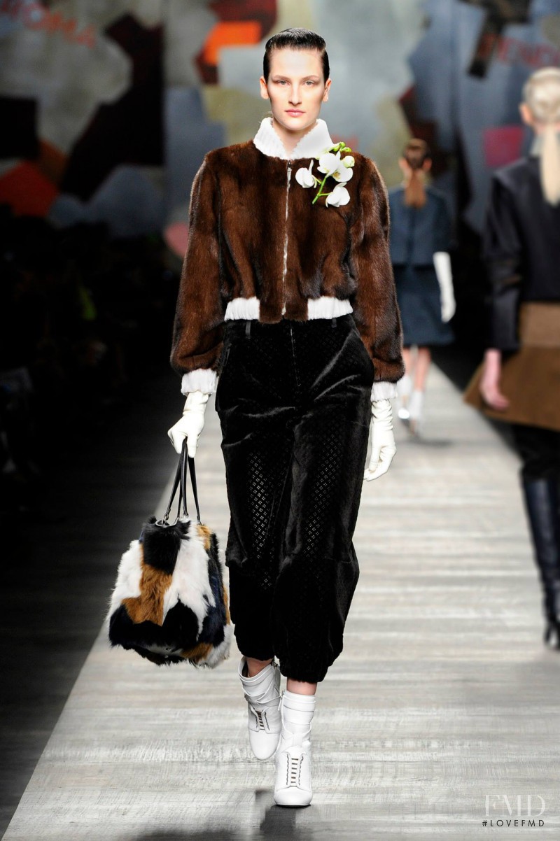 Katia Selinger featured in  the Fendi fashion show for Autumn/Winter 2014