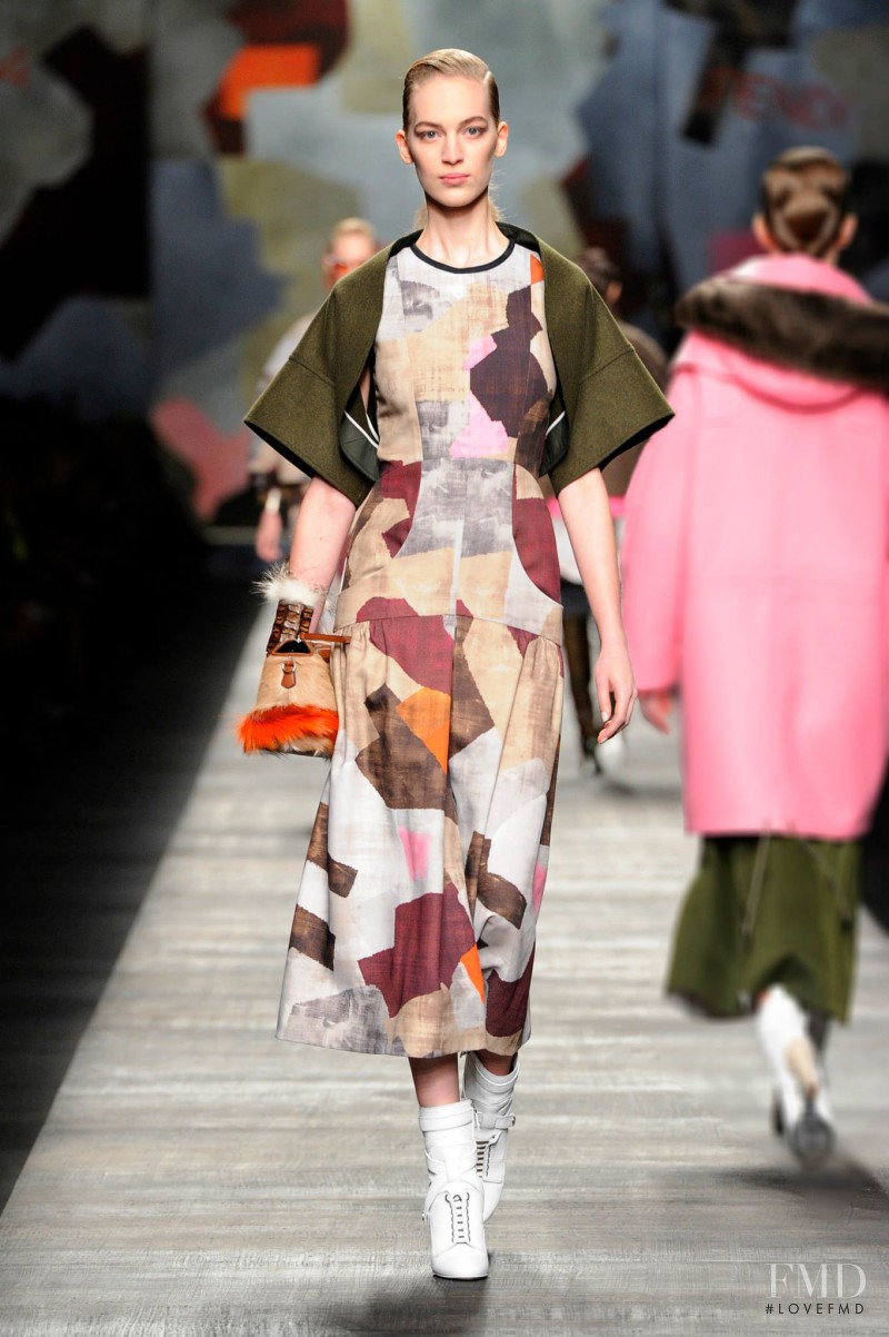 Vanessa Axente featured in  the Fendi fashion show for Autumn/Winter 2014