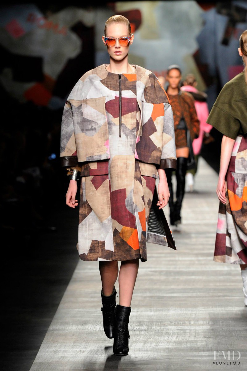 Charlene Hoegger featured in  the Fendi fashion show for Autumn/Winter 2014