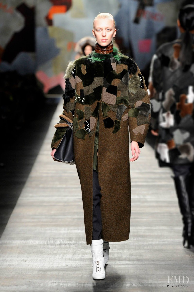 Juliana Schurig featured in  the Fendi fashion show for Autumn/Winter 2014