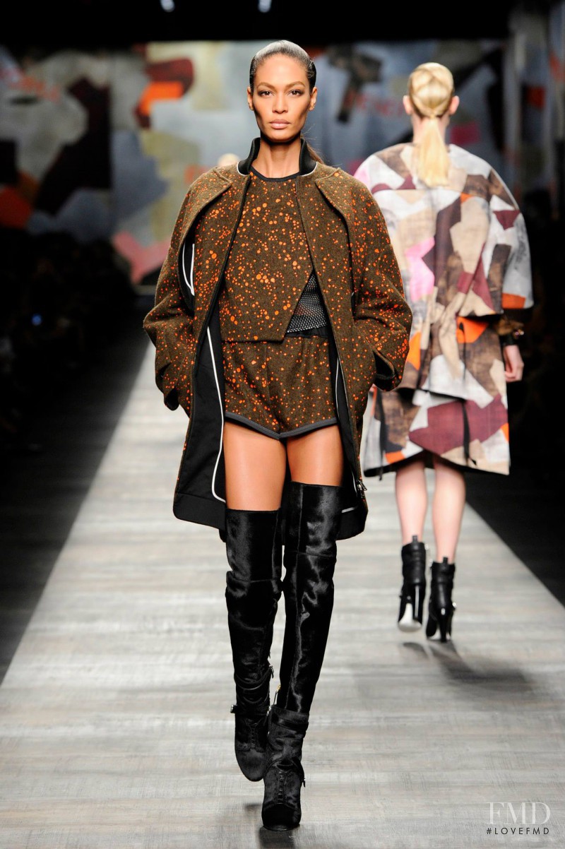 Joan Smalls featured in  the Fendi fashion show for Autumn/Winter 2014