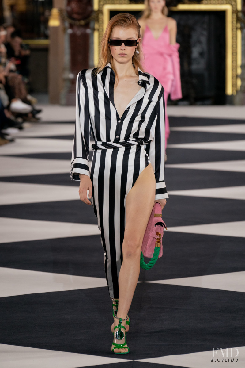 Yeva Podurian featured in  the Balmain fashion show for Spring/Summer 2020