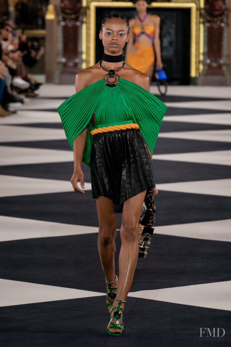 Aaliyah Hydes featured in  the Balmain fashion show for Spring/Summer 2020