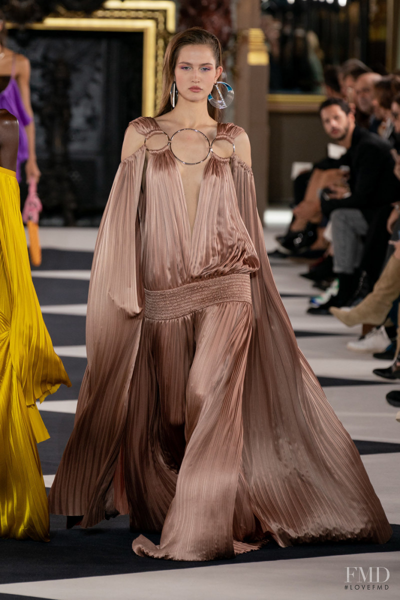 Vika Evseeva featured in  the Balmain fashion show for Spring/Summer 2020