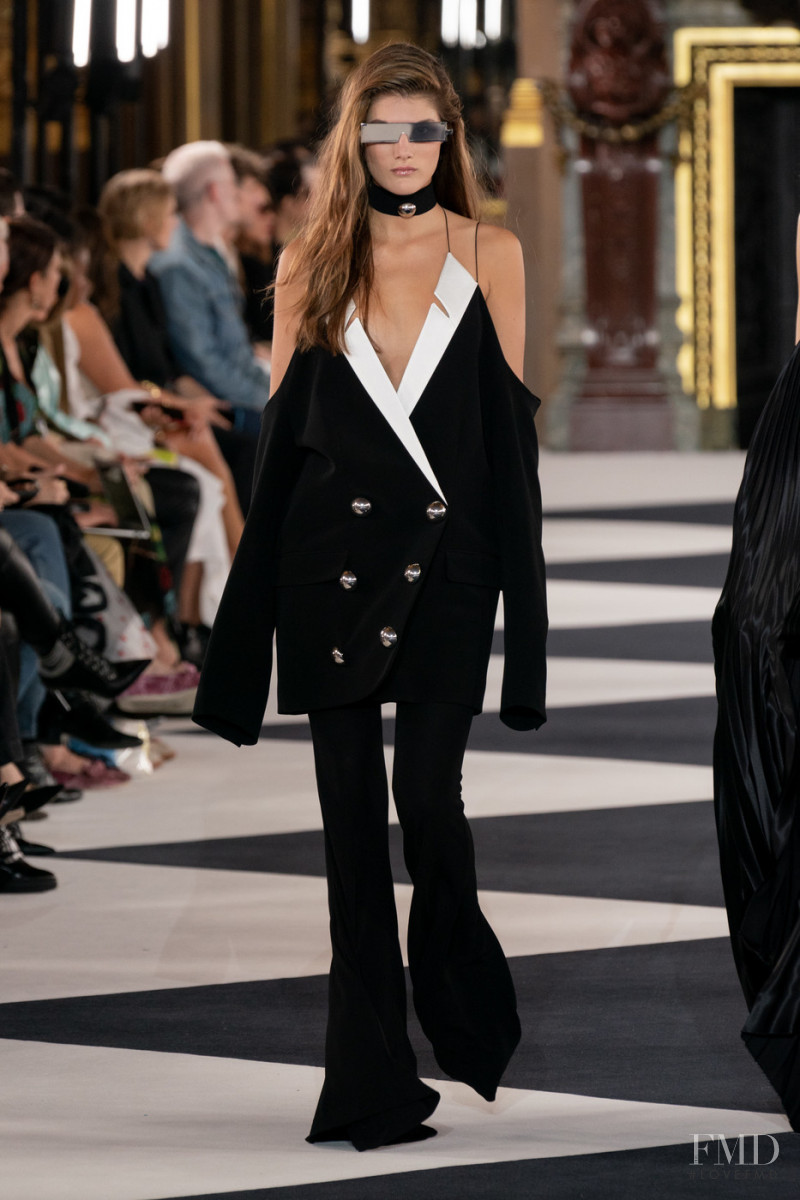 Lucia Lopez featured in  the Balmain fashion show for Spring/Summer 2020