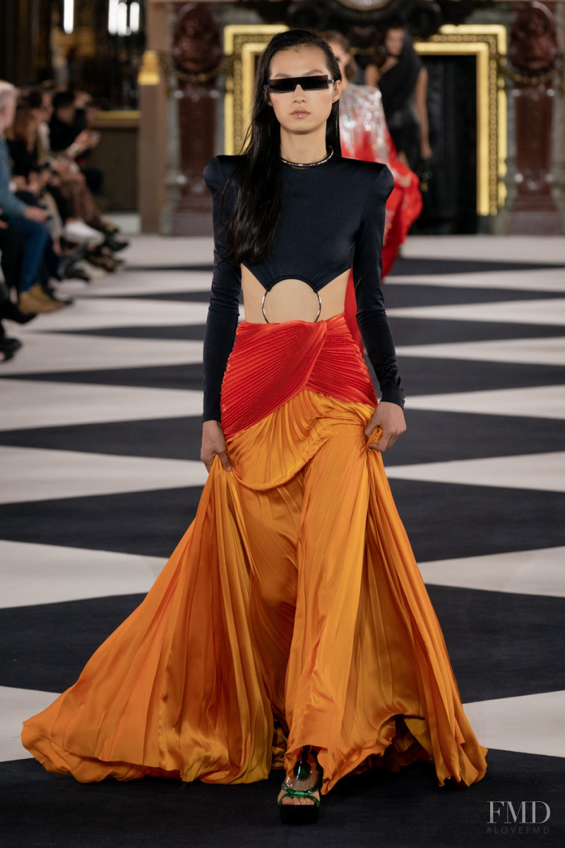 Nuo Ya Deng featured in  the Balmain fashion show for Spring/Summer 2020