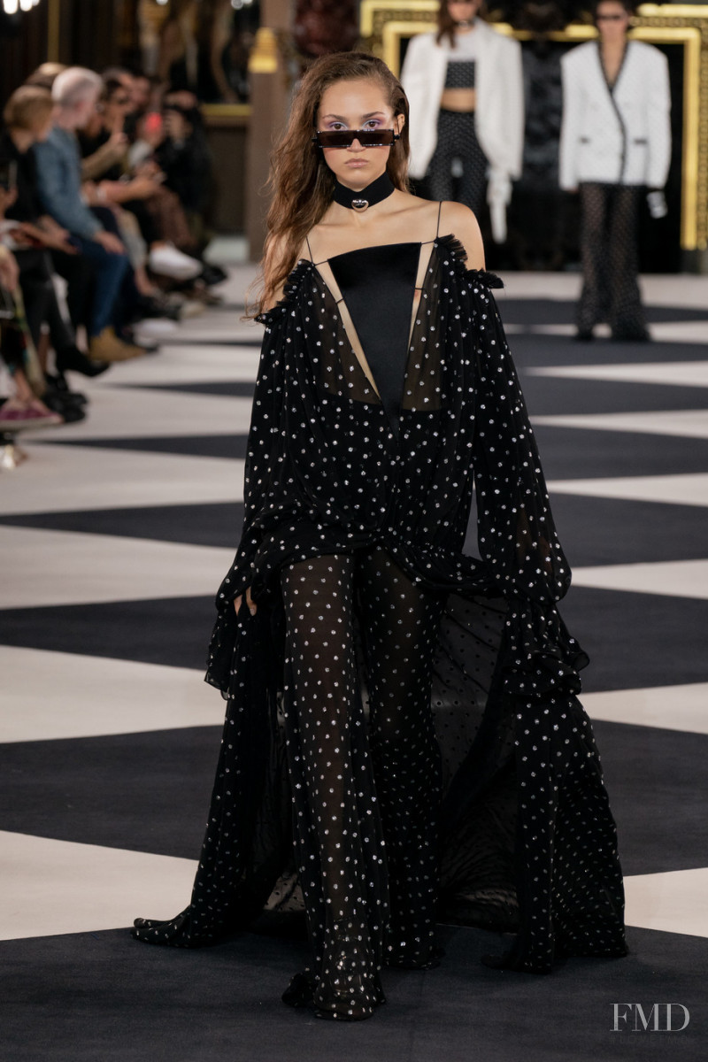 Michelle Gutknecht featured in  the Balmain fashion show for Spring/Summer 2020