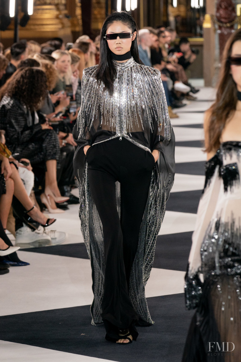 Sijia Kang featured in  the Balmain fashion show for Spring/Summer 2020