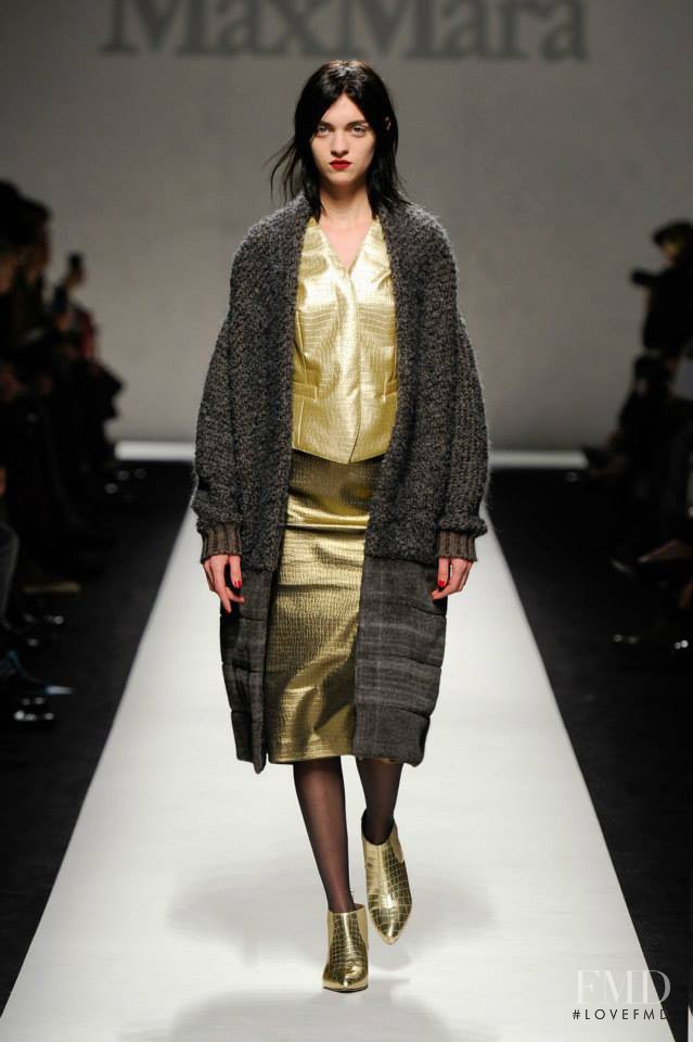 Magda Laguinge featured in  the Max Mara fashion show for Autumn/Winter 2014