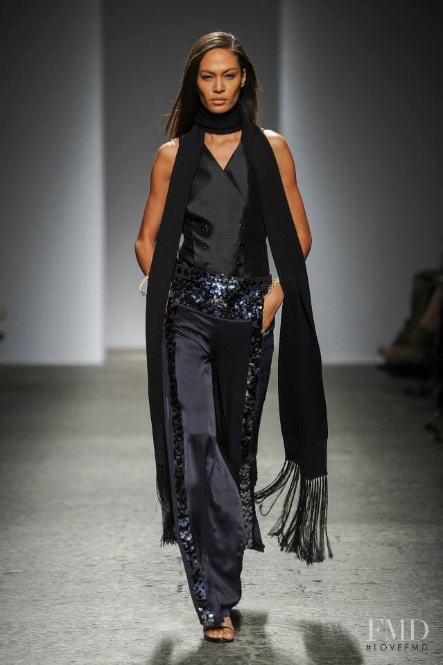 Joan Smalls featured in  the Ports 1961 fashion show for Autumn/Winter 2014