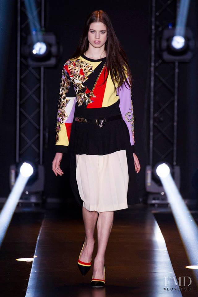 Lily McMenamy featured in  the Fausto Puglisi fashion show for Autumn/Winter 2014