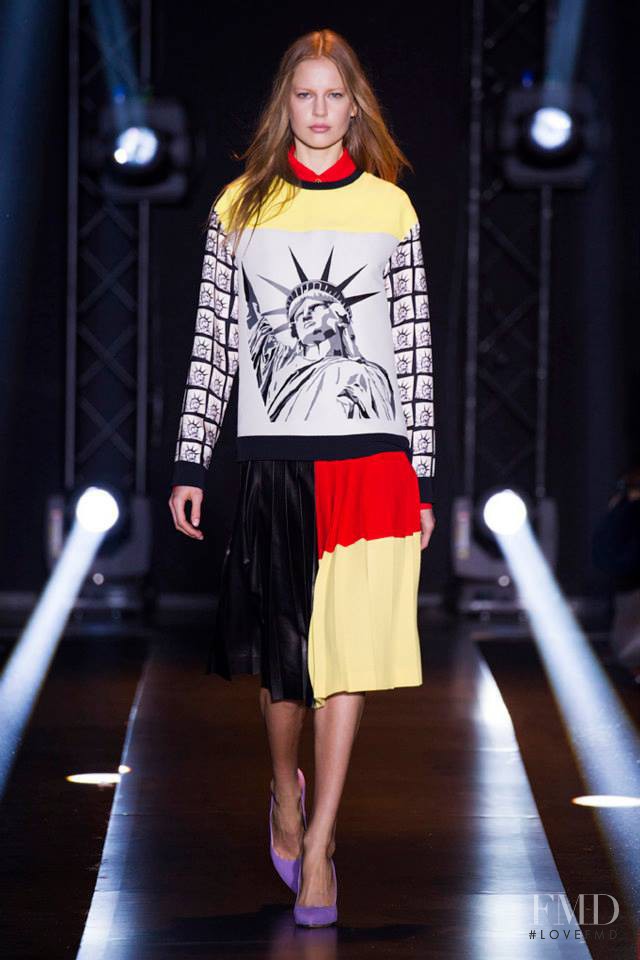 Elisabeth Erm featured in  the Fausto Puglisi fashion show for Autumn/Winter 2014