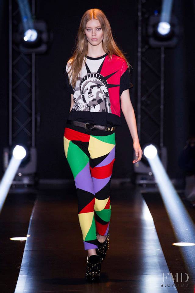 Ondria Hardin featured in  the Fausto Puglisi fashion show for Autumn/Winter 2014