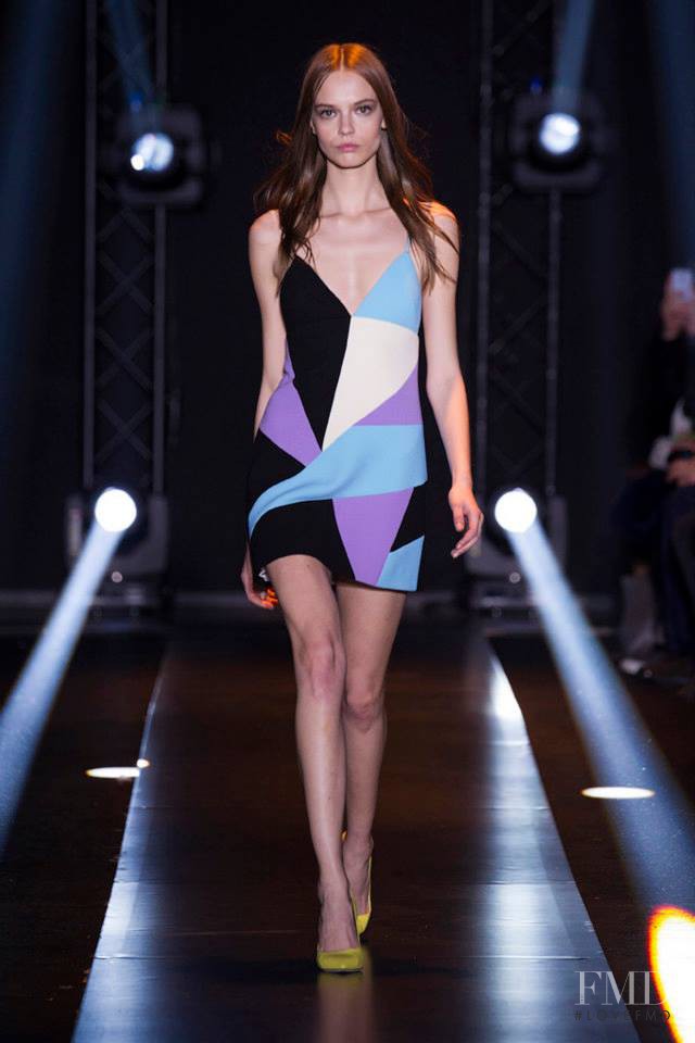 Mina Cvetkovic featured in  the Fausto Puglisi fashion show for Autumn/Winter 2014