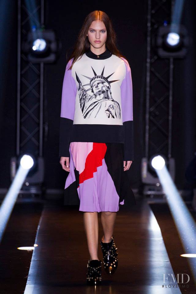 Maggie Jablonski featured in  the Fausto Puglisi fashion show for Autumn/Winter 2014