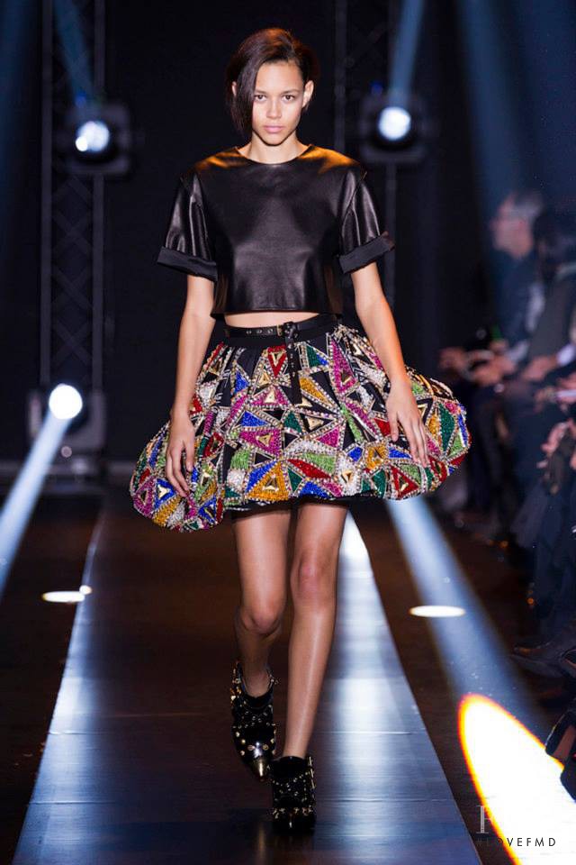 Binx Walton featured in  the Fausto Puglisi fashion show for Autumn/Winter 2014