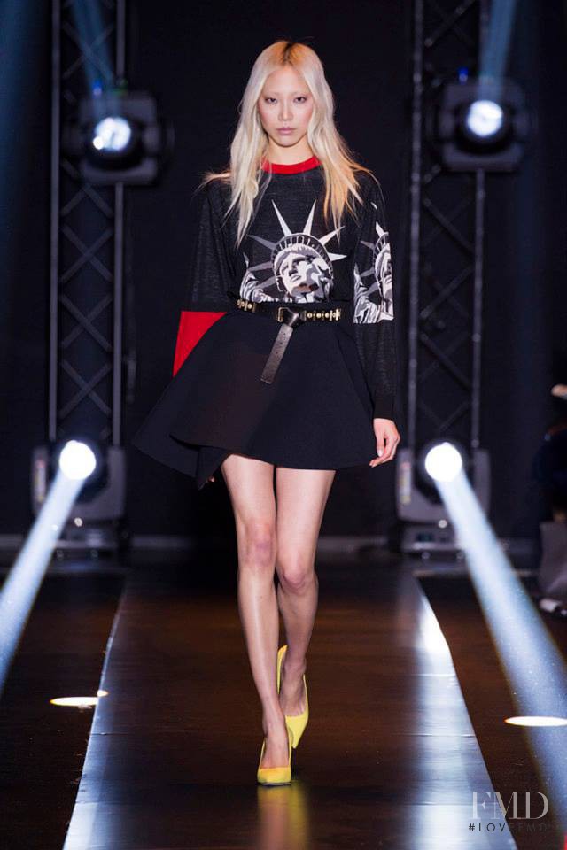 Soo Joo Park featured in  the Fausto Puglisi fashion show for Autumn/Winter 2014