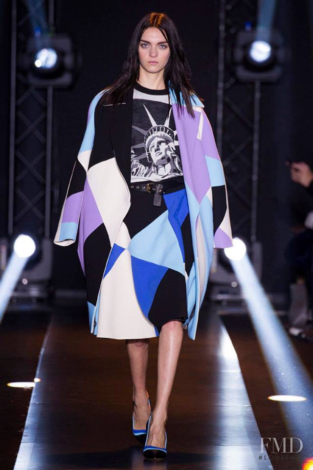 Magda Laguinge featured in  the Fausto Puglisi fashion show for Autumn/Winter 2014