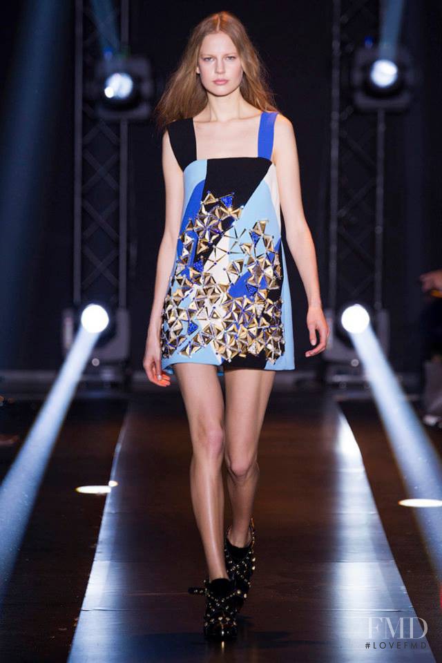 Elisabeth Erm featured in  the Fausto Puglisi fashion show for Autumn/Winter 2014