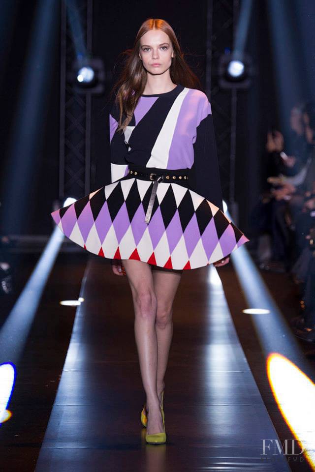 Mina Cvetkovic featured in  the Fausto Puglisi fashion show for Autumn/Winter 2014