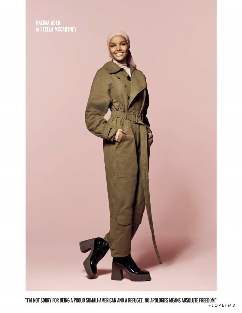 Halima Aden featured in  the Saks Fifth Avenue advertisement for Autumn/Winter 2019