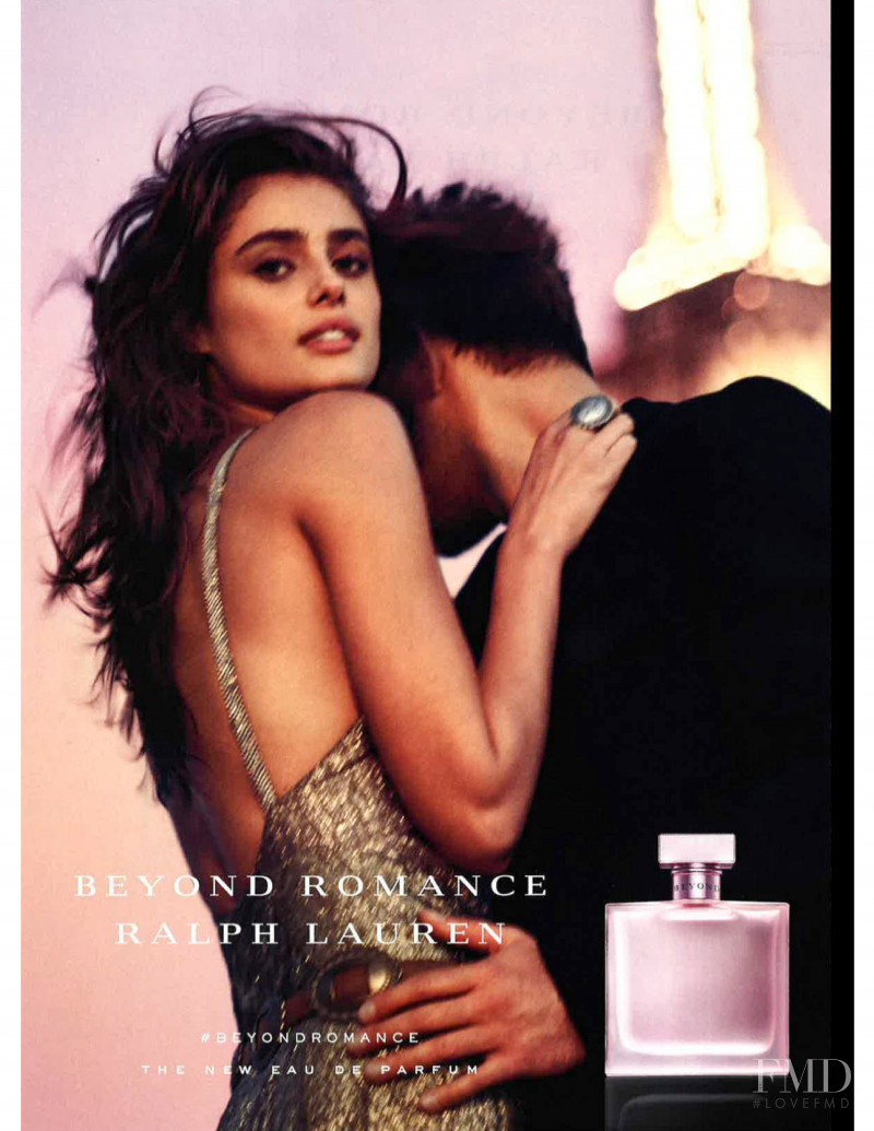 Taylor Hill featured in  the Ralph Lauren Fragrances Beyond Romance advertisement for Autumn/Winter 2019