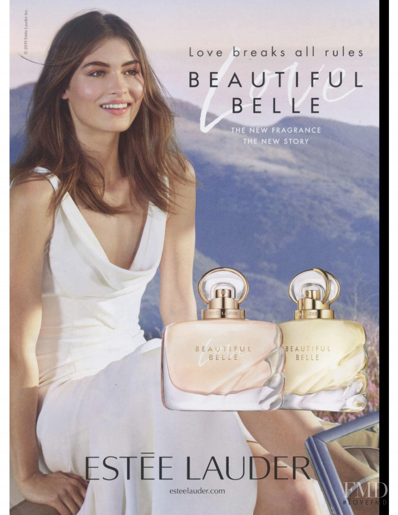 Grace Elizabeth featured in  the Estée Lauder Beautiful Belle Fragrance advertisement for Autumn/Winter 2019