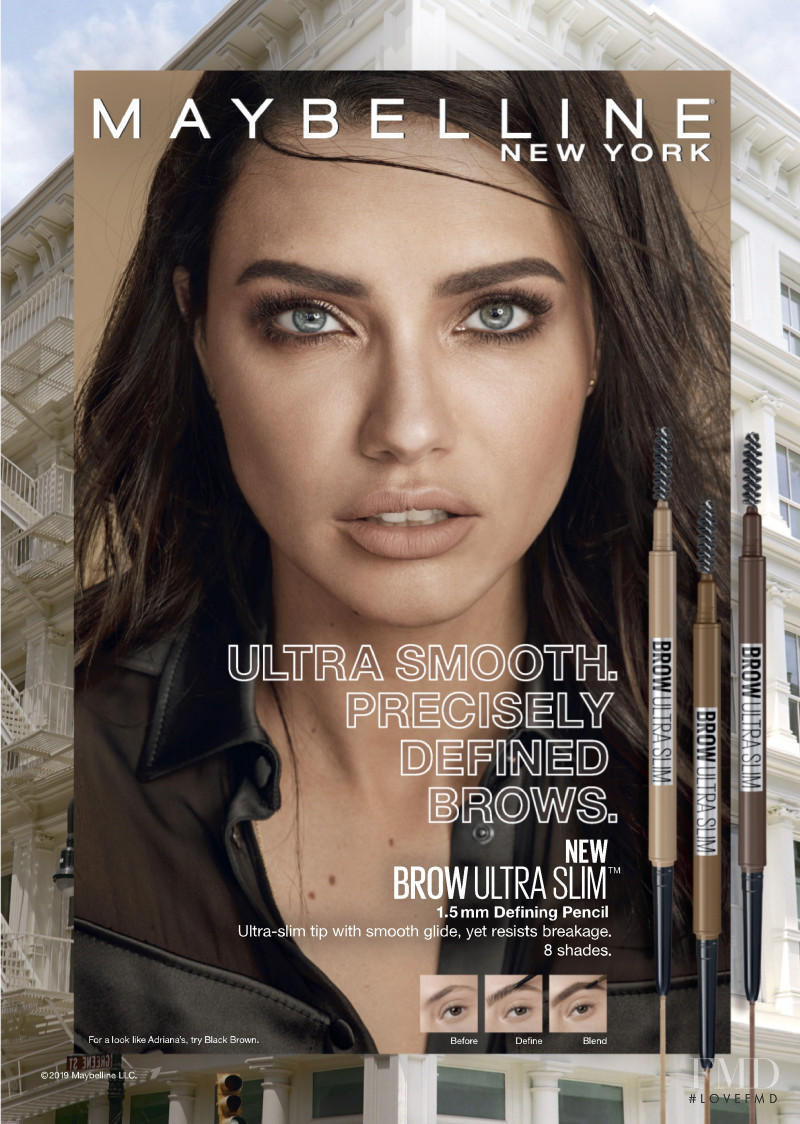 Adriana Lima featured in  the Maybelline advertisement for Autumn/Winter 2019