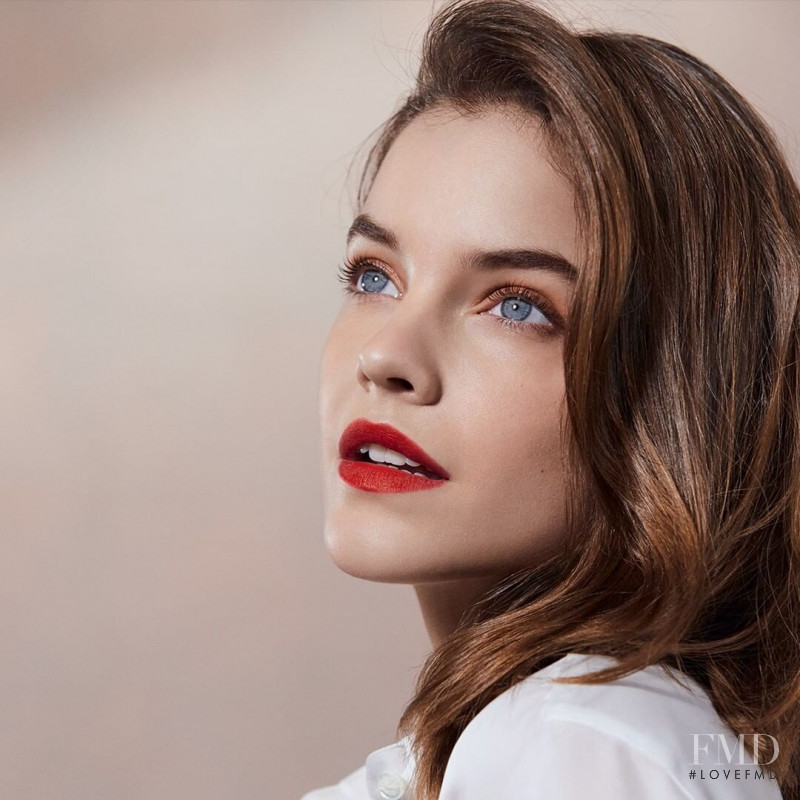 Barbara Palvin featured in  the Armani Beauty Luminous Silk Foundation advertisement for Autumn/Winter 2019