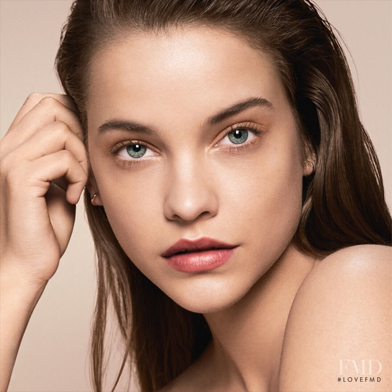 Barbara Palvin featured in  the Armani Beauty Luminous Silk Foundation advertisement for Autumn/Winter 2019