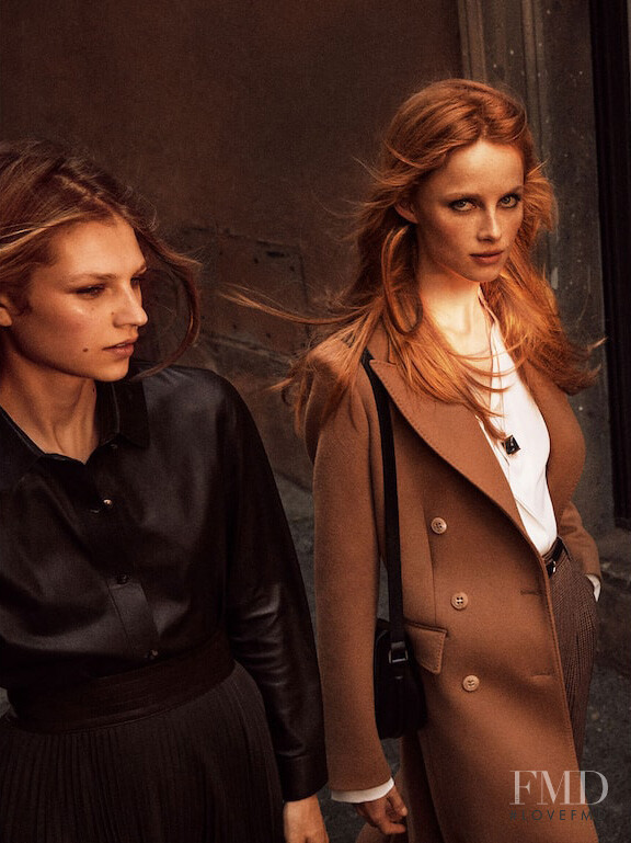 Rianne Van Rompaey featured in  the Massimo Dutti advertisement for Autumn/Winter 2019