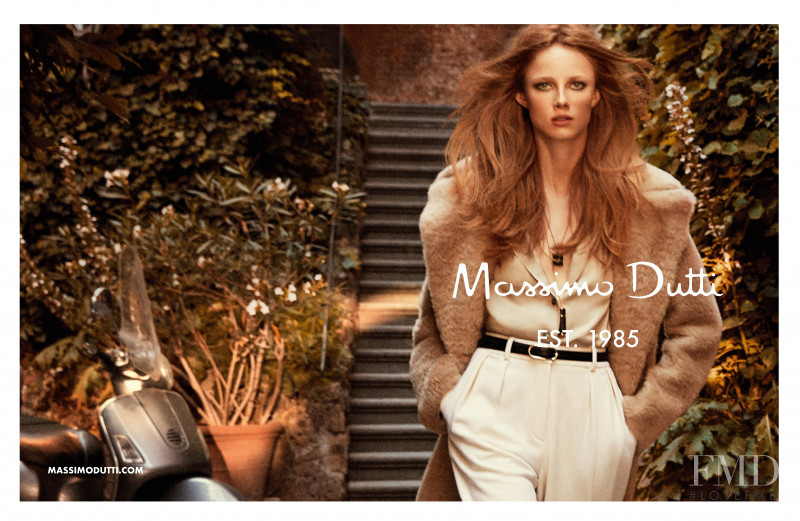 Rianne Van Rompaey featured in  the Massimo Dutti advertisement for Autumn/Winter 2019