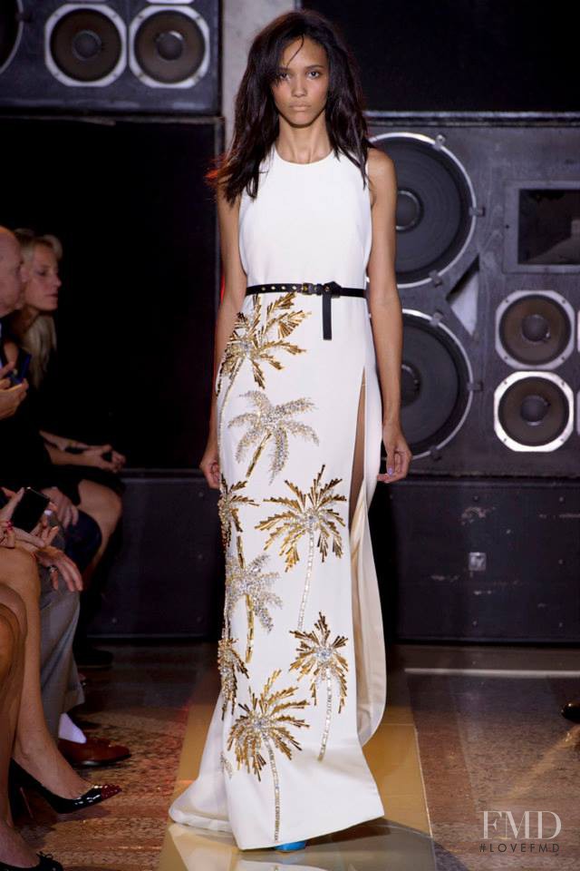 Cora Emmanuel featured in  the Fausto Puglisi fashion show for Spring/Summer 2014