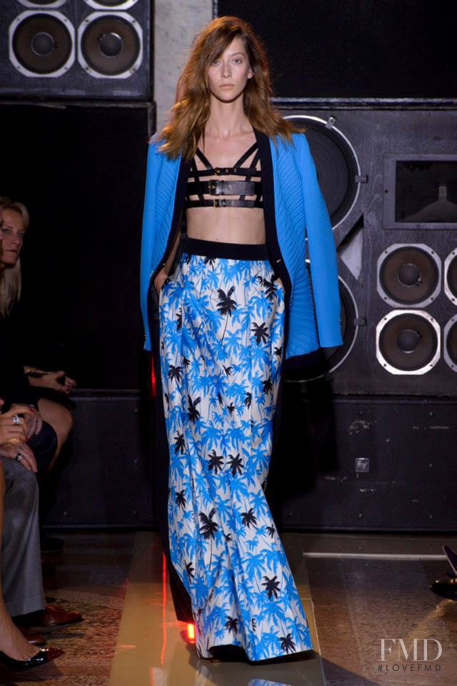 Alana Zimmer featured in  the Fausto Puglisi fashion show for Spring/Summer 2014