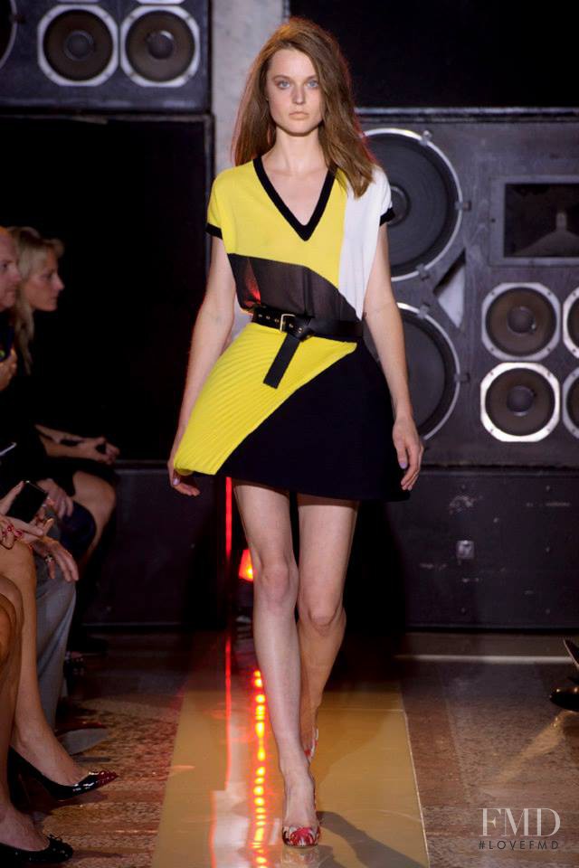Lieve Dannau featured in  the Fausto Puglisi fashion show for Spring/Summer 2014