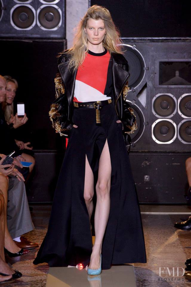 Saara Sihvonen featured in  the Fausto Puglisi fashion show for Spring/Summer 2014