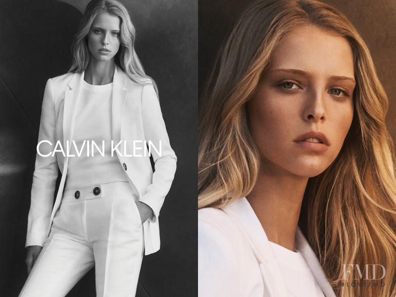 Abby Champion featured in  the Calvin Klein Jeans advertisement for Autumn/Winter 2019