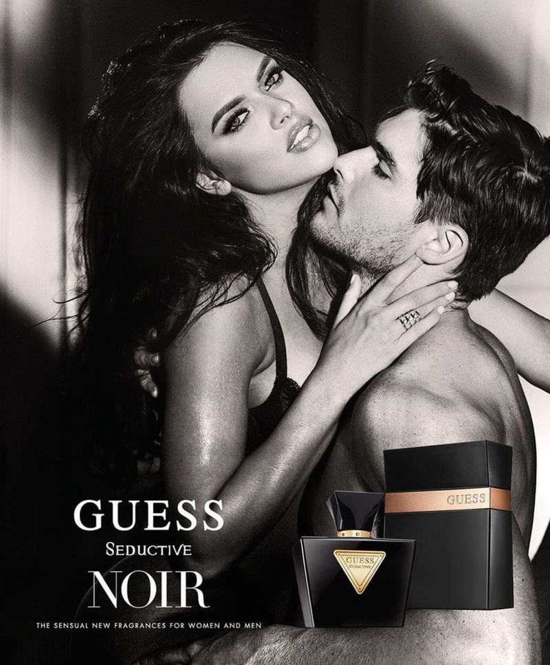 Charlie Matthews featured in  the Guess Fragrance Seductive Noir advertisement for Autumn/Winter 2019