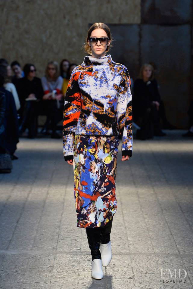 Alana Zimmer featured in  the Sportmax fashion show for Autumn/Winter 2014