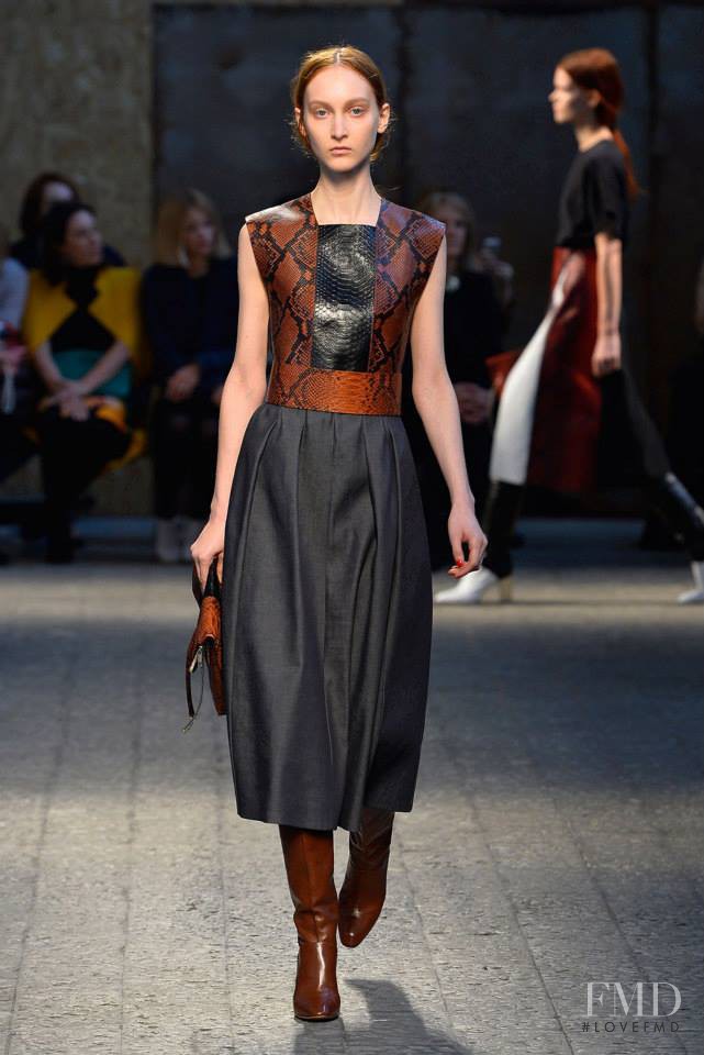 Nika Cole featured in  the Sportmax fashion show for Autumn/Winter 2014