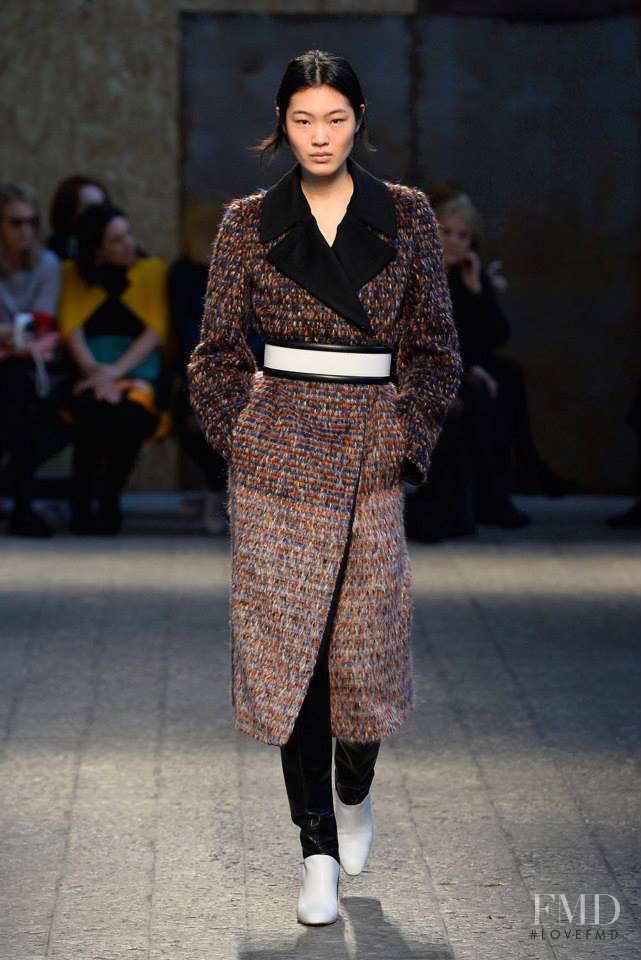 Chiharu Okunugi featured in  the Sportmax fashion show for Autumn/Winter 2014